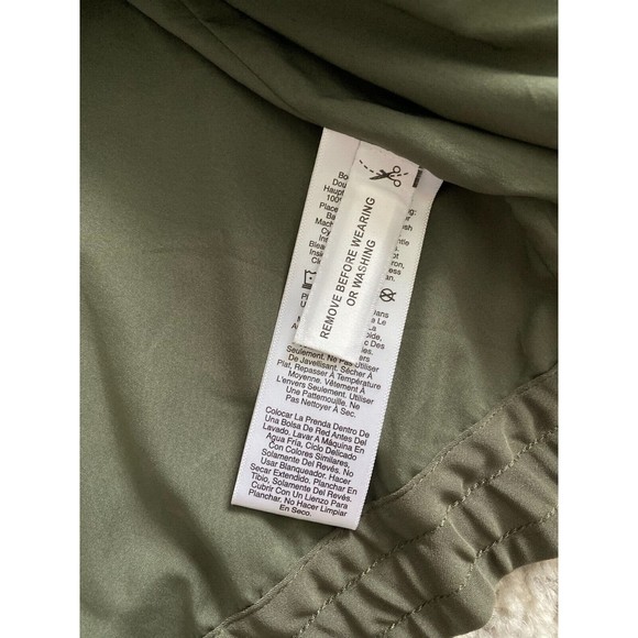 DKNY Womens Full Zip Long Sleeve Light‎ Bomber Jacket Small Green - Picture 9 of 10